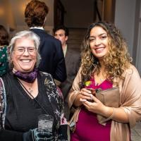 Nathália poses for picture at Mitofsky award dinner