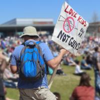 Love kids not Guns sign