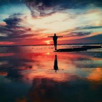 beautiful red sky