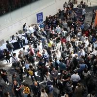 crowd of people at a conference