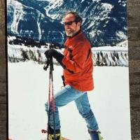Steven Caldwell on skis 