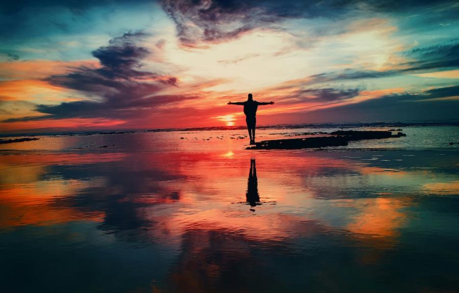 beautiful red sky