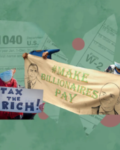 tax the rich collage 