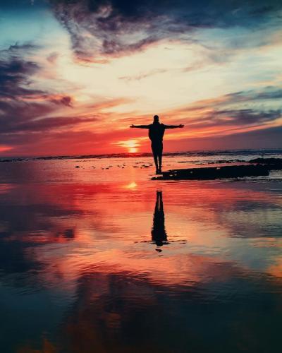 beautiful red sky