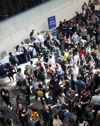crowd of people at a conference