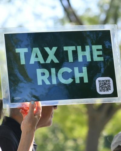 tax the rich sign